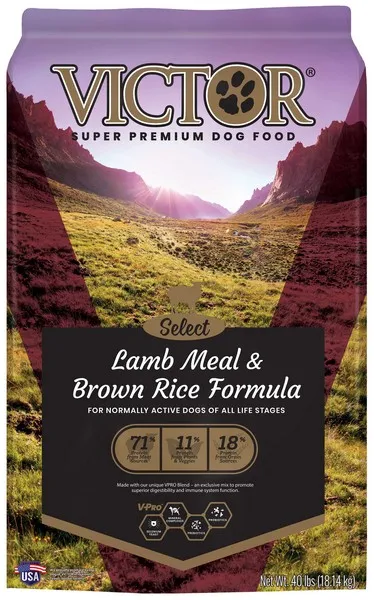 40 Lb Victor Select Lamb & Rice Formula - Food